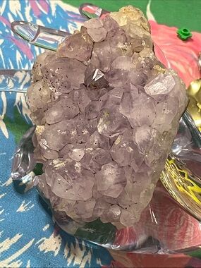 Handcrafted Amethyst Crystal Cluster - Soft Purple Home Accent